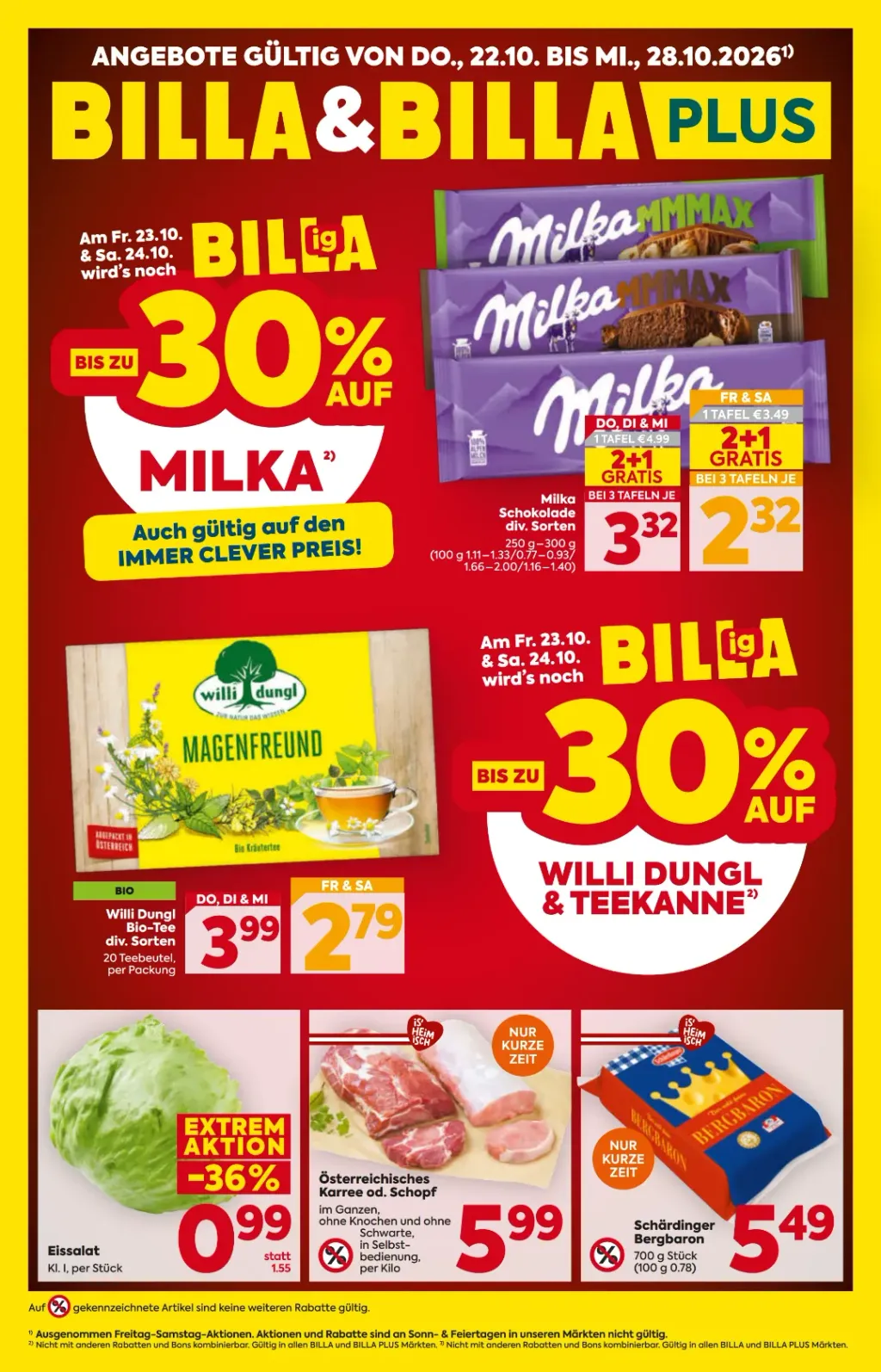 Billa Flugblatt 22.10.2026 Bis 28.10.2026 - Bild 1 22.10.2026